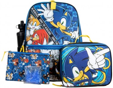 Kids Sonic 5 PC Backpack and Lunch Set