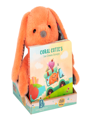B. toys Board Book & Stuffed Animal Set Happyhues - Coral Cutie